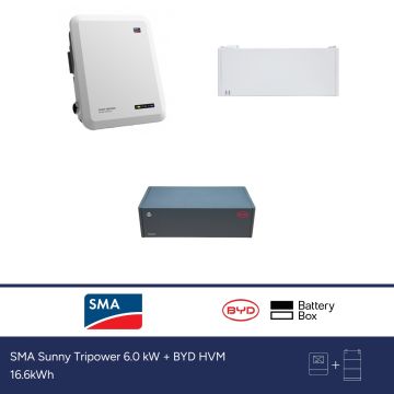SMA Sunny Tripower 6.0 kW + BYD HVM 16.6kWh